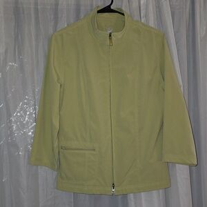 Casual Lightweight Zenergy By Chico's Jacket in Light Green, Juniors Size 1